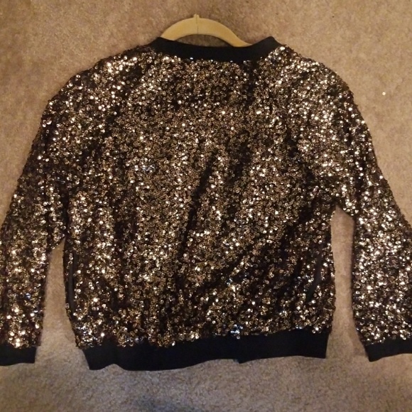 Arden B Gold Sequiened Jacket - Picture 4 of 4